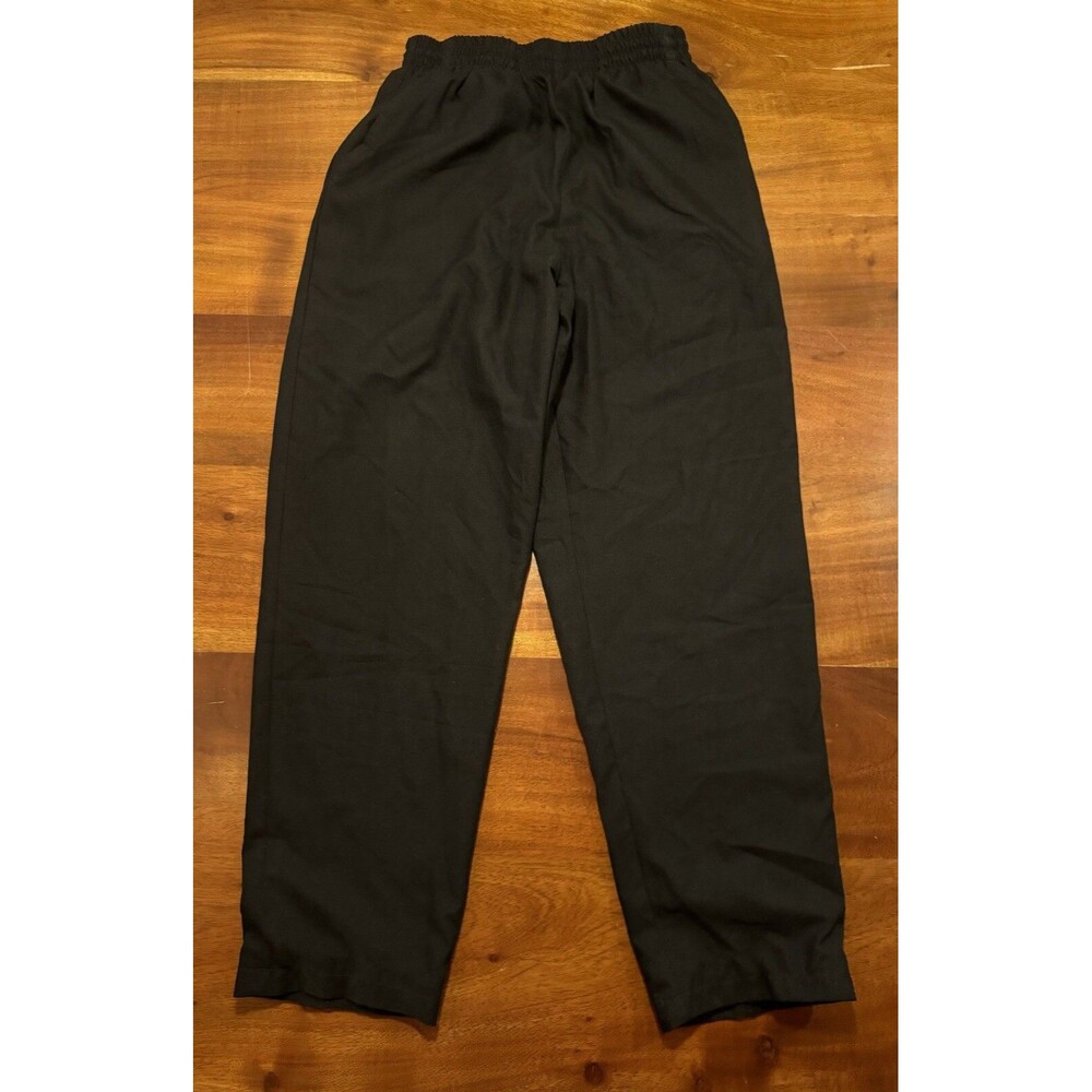 Vintage FILA Womens Black Pull On Track Pants Size 4 Poly Shell Cotton Lining